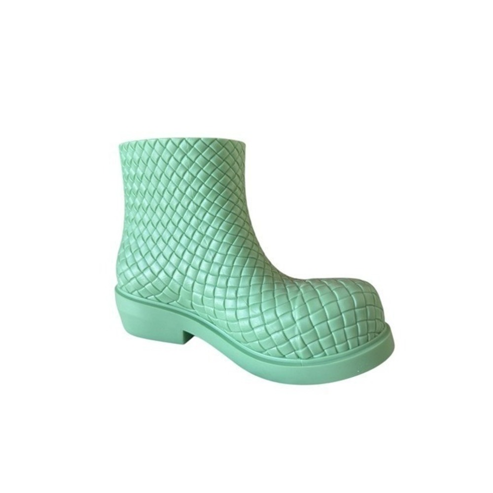 Bottega Veneta 764422 Pistachio Green Women's Rubber Fireman Boots - 41‎